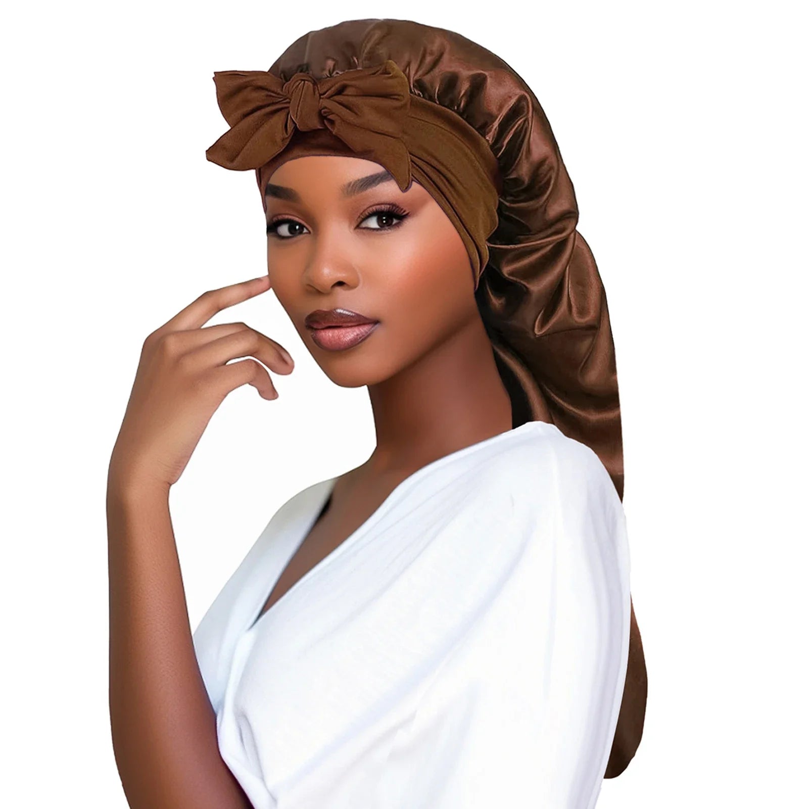 Bonnet de nuit en satin
