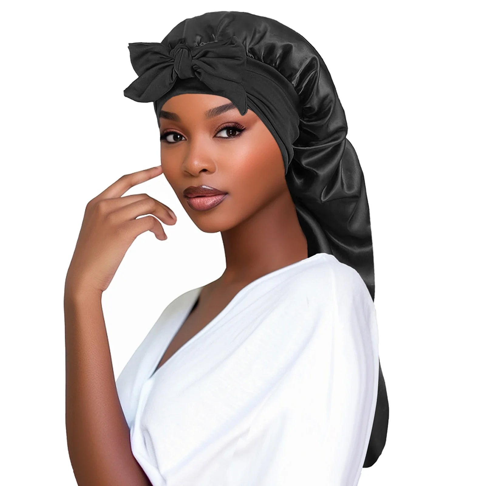 Bonnet de nuit en satin